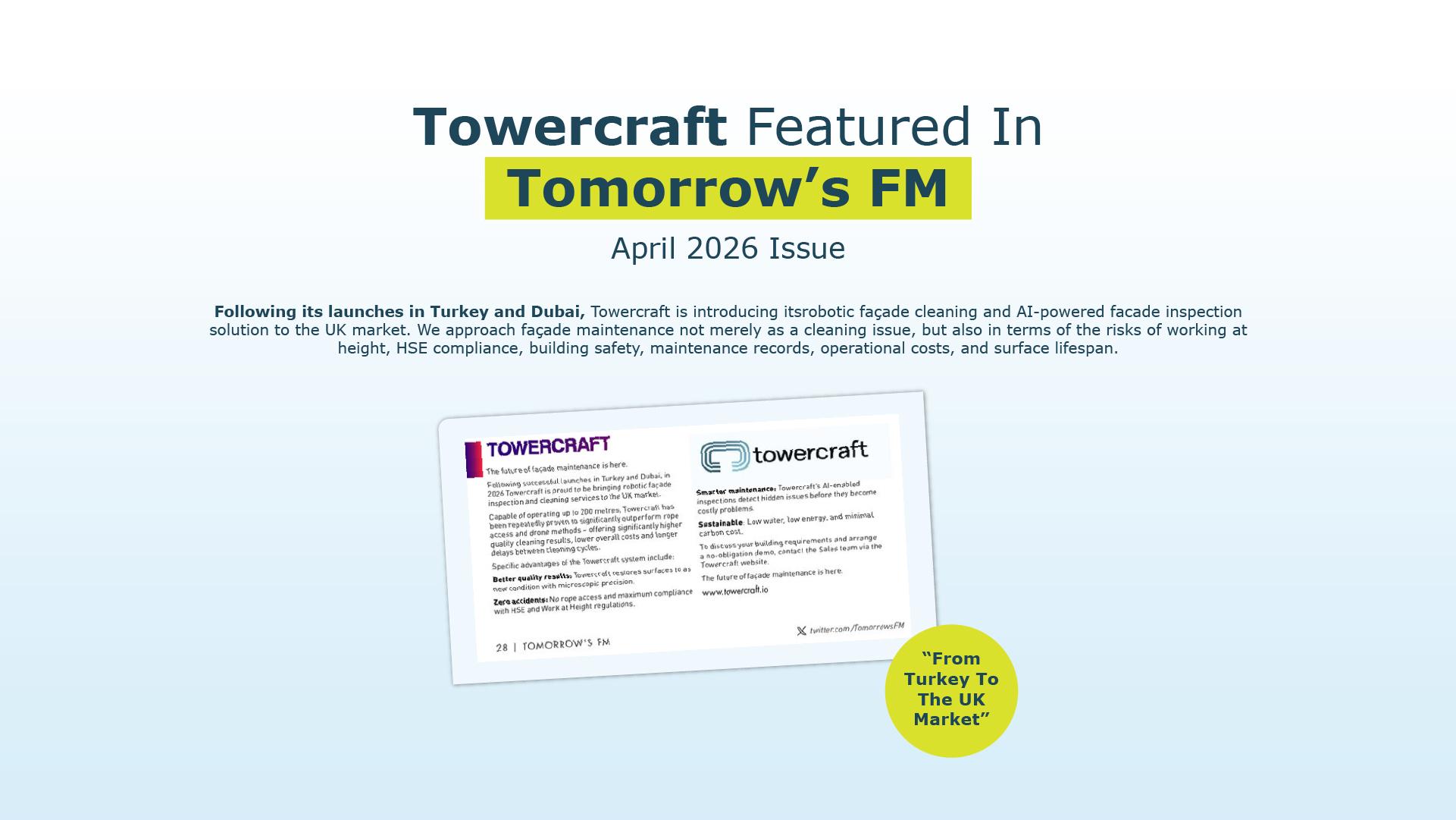 Towercraft Featured in Tomorrow’s FM April 2026 Issue