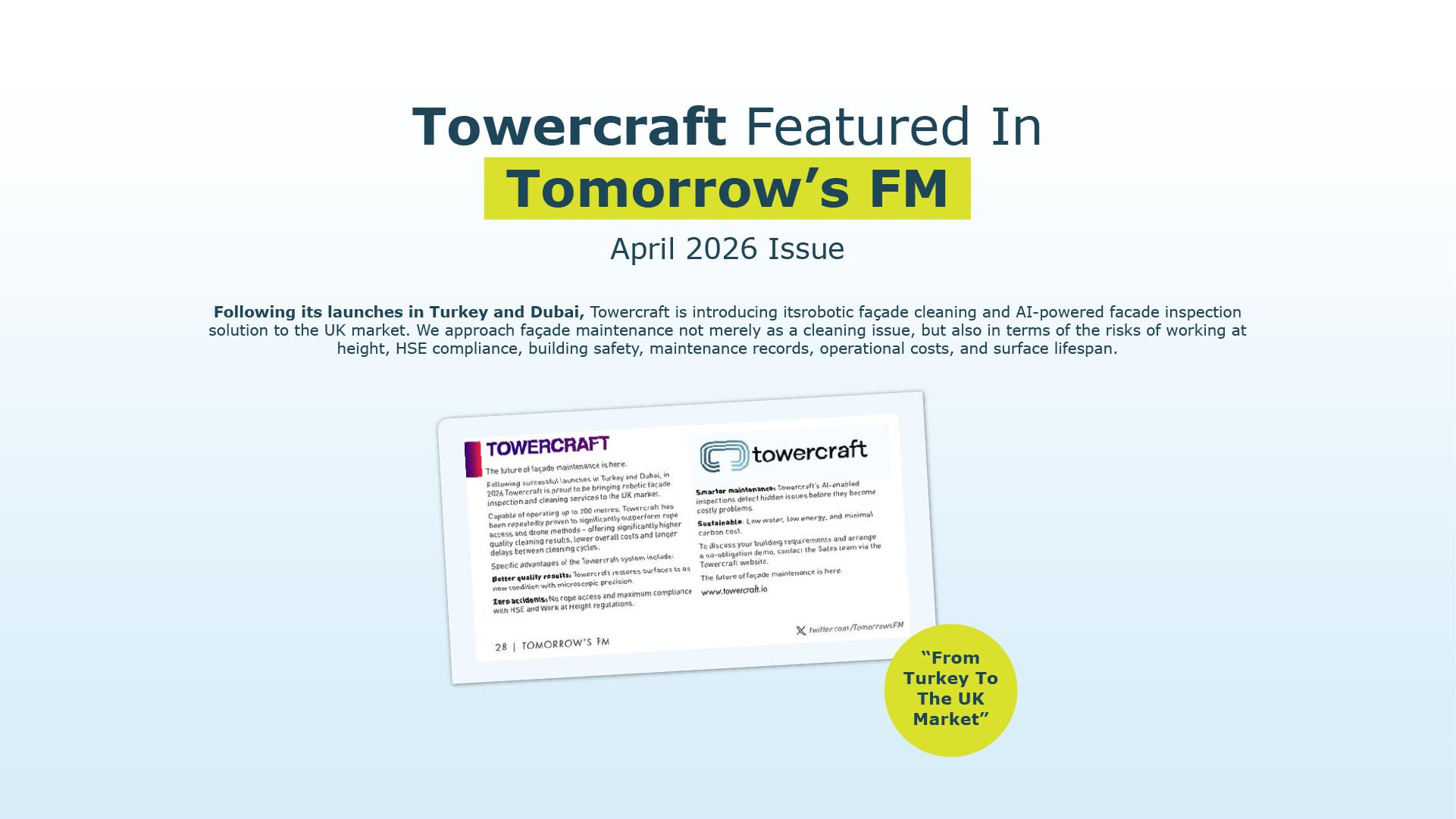 Towercraft Featured in Tomorrow’s FM April 2026 Issue